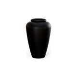 Bara jar fiberglass planter in Matte Black