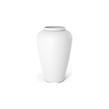 Bara jar fiberglass planter in Matte Bright White