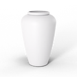 Barà jar fiberglass planter in Matte Bright White, studio render