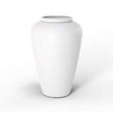 Barà jar fiberglass planter in Matte Bright White, studio render