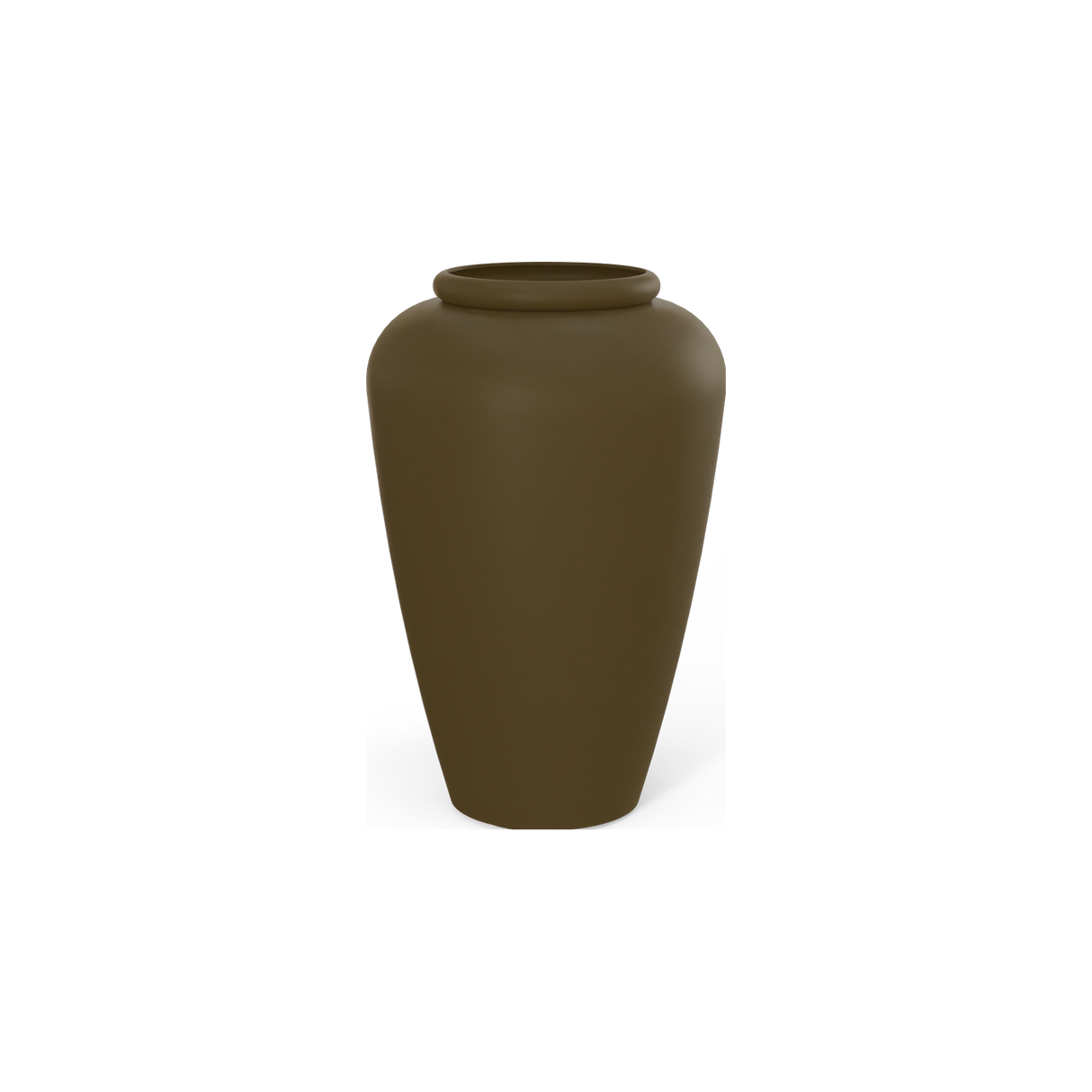 Bara jar fiberglass planter in Matte Bronze