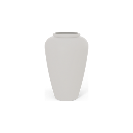 Bara jar fiberglass planter in Matte Cement Grey