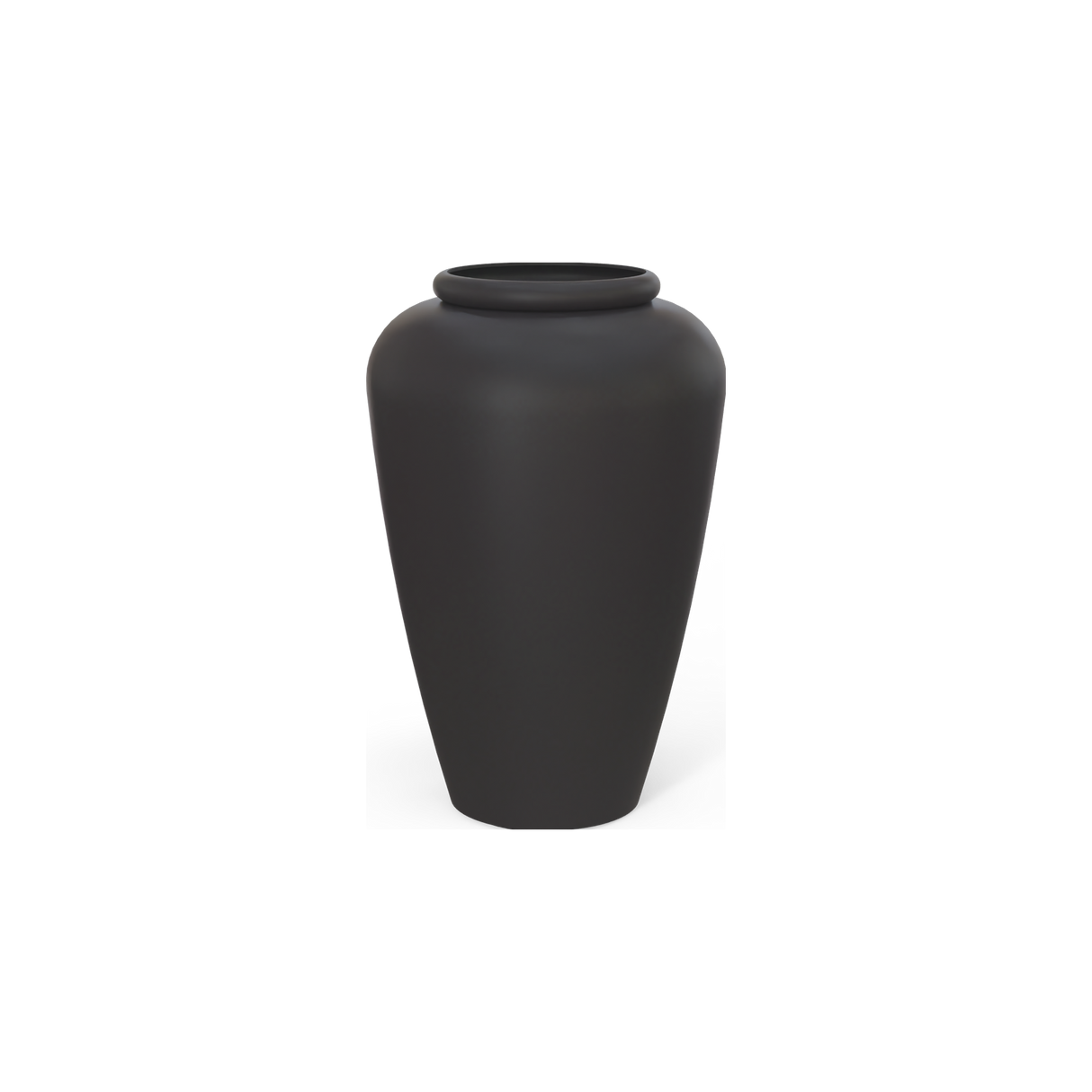 Bara jar fiberglass planter in Matte Charcoal
