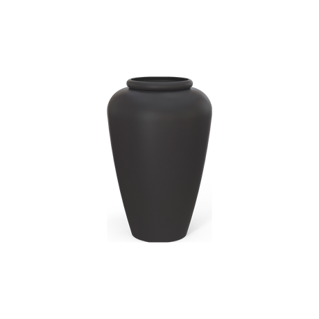Bara jar fiberglass planter in Matte Charcoal