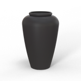 Barà jar fiberglass planter in Matte Charcoal, studio render