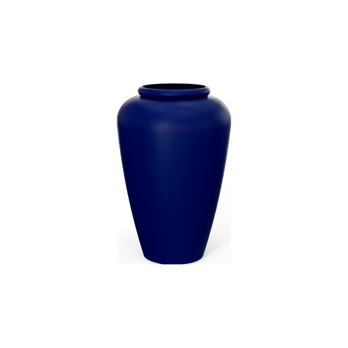 Bara jar fiberglass planter in Matte Cobalt Blue