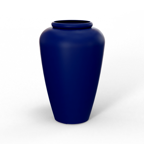 Barà jar fiberglass planter in Matte Cobalt Blue, studio render