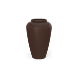 Bara jar fiberglass planter in Matte Dark Brown