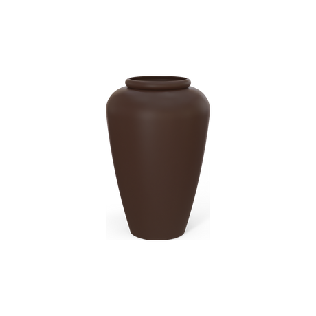 Bara jar fiberglass planter in Matte Dark Brown