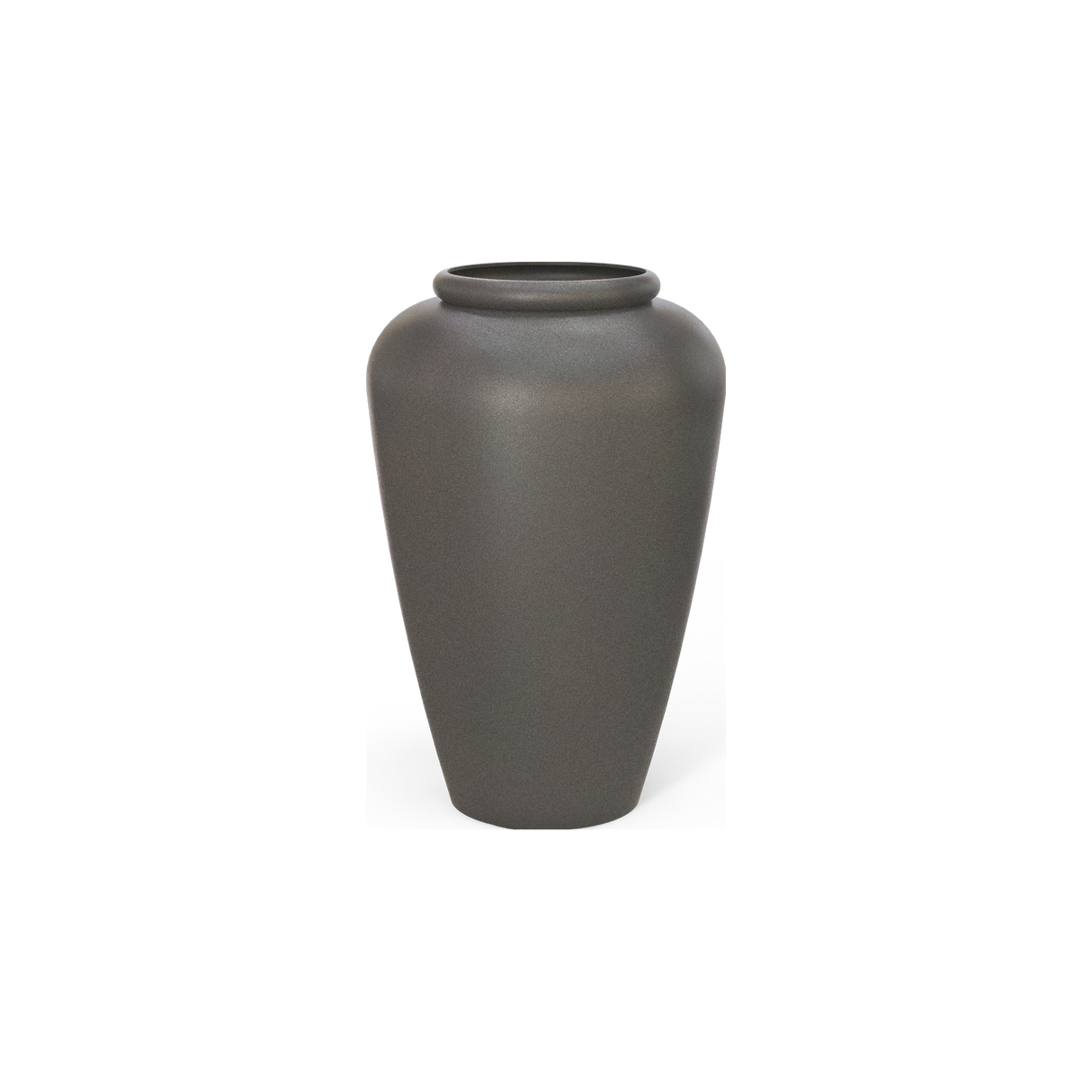 Bara jar fiberglass planter in Matte Gunmetal