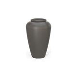 Bara jar fiberglass planter in Matte Gunmetal