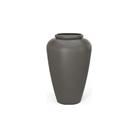 Bara jar fiberglass planter in Matte Gunmetal