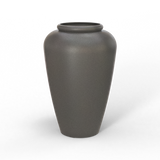 Barà jar fiberglass planter in Matte Gunmetal, studio render