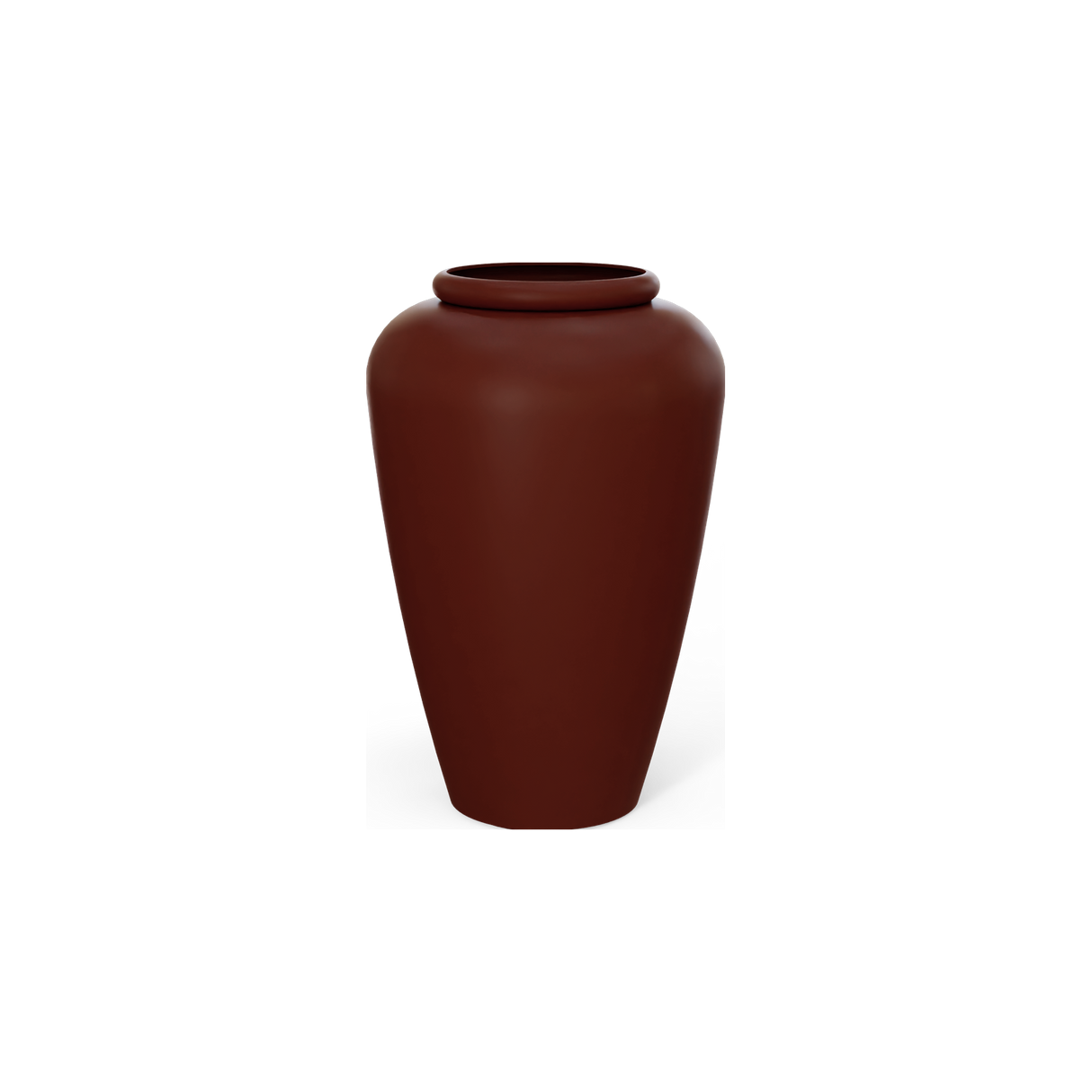 Bara jar fiberglass planter in Matte Terra Cotta