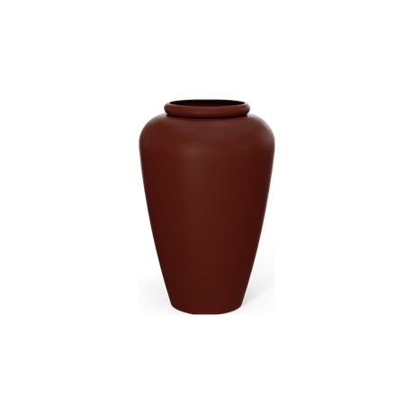 Bara jar fiberglass planter in Matte Terra Cotta