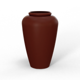 Barà jar fiberglass planter in Matte Terra Cotta, studio render