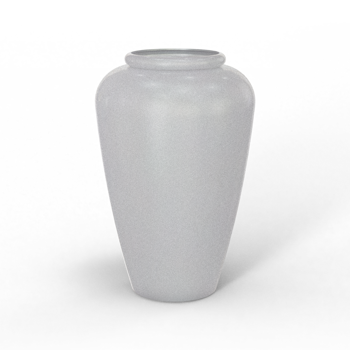 Barà jar fiberglass planter in Metallic Silver, studio render