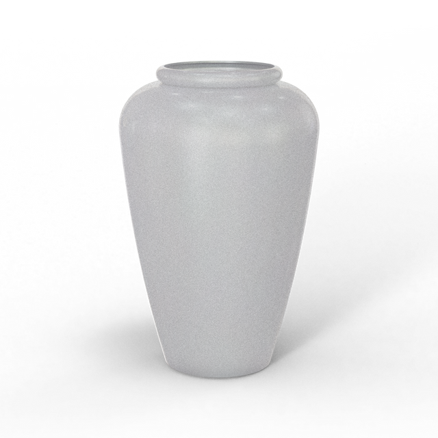 Barà jar fiberglass planter in Metallic Silver, studio render