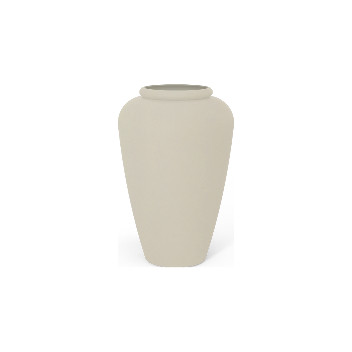 Bara jar fiberglass planter in Satin Beige