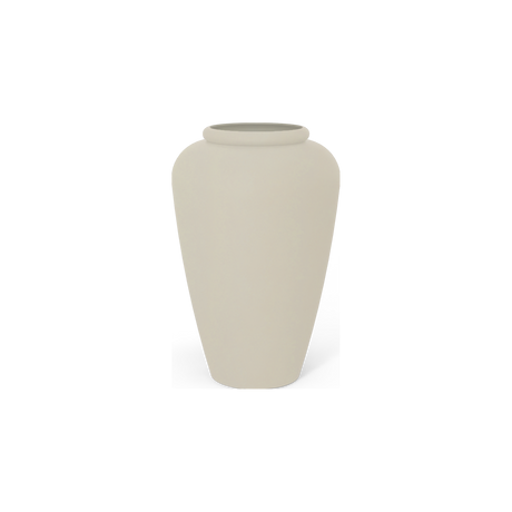 Bara jar fiberglass planter in Satin Beige