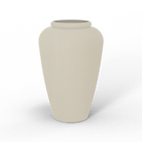 Barà jar fiberglass planter in Satin Beige, studio render