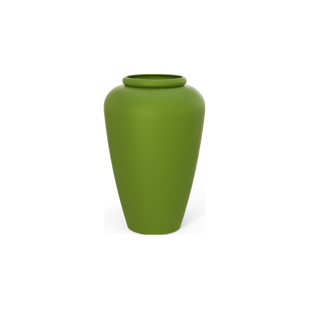 Bara jar fiberglass planter in Satin Green