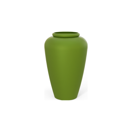 Bara jar fiberglass planter in Satin Green