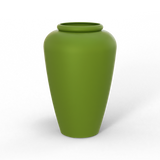 Barà jar fiberglass planter in Satin Green, studio render