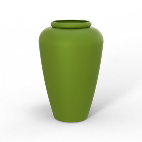 Barà jar fiberglass planter in Satin Green, studio render