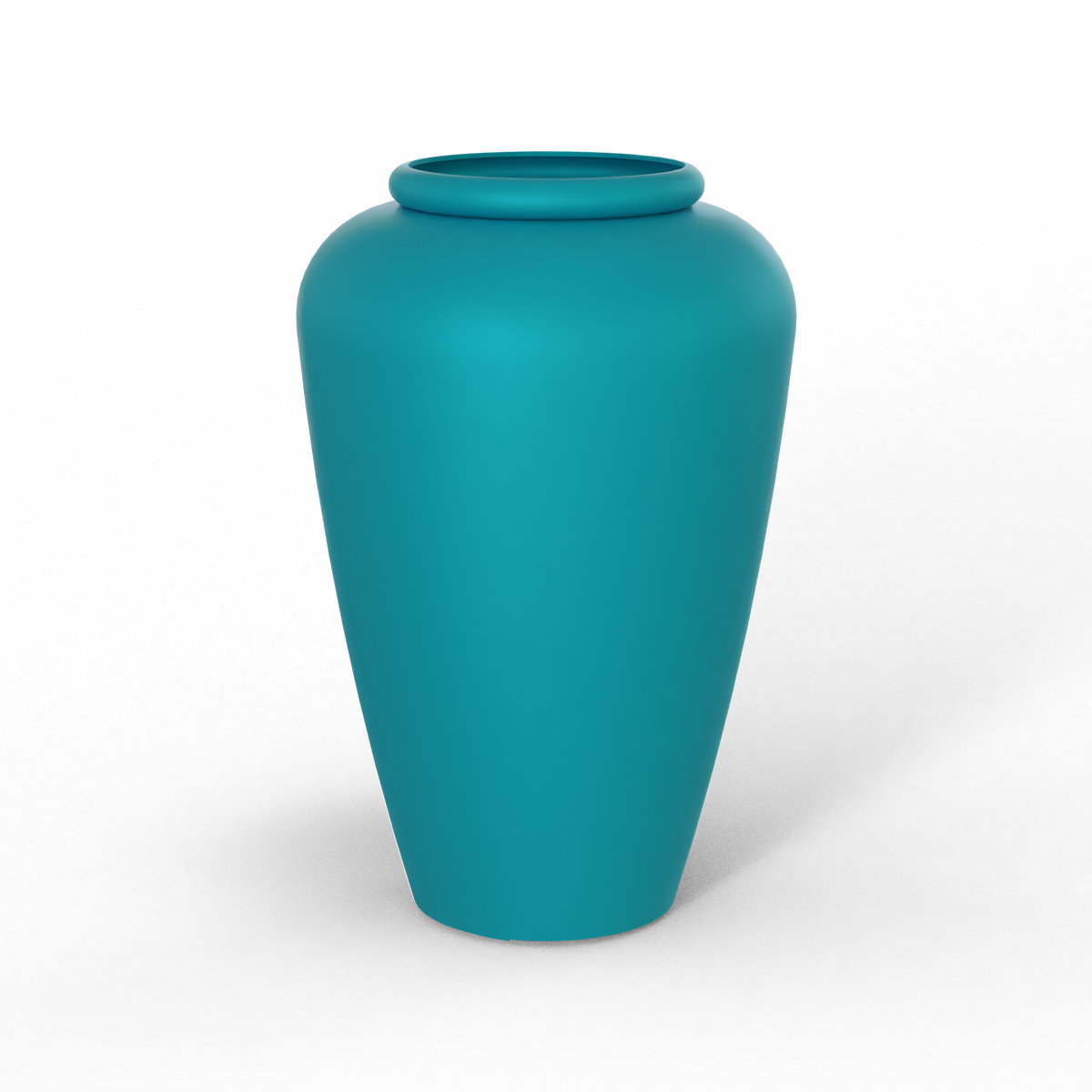 Barà jar fiberglass planter in Satin Seafoam Green, studio render