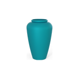 Bara jar fiberglass planter in Satin Seafoam Green
