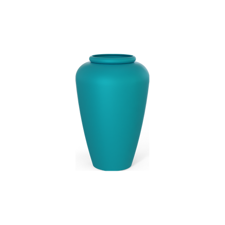 Bara jar fiberglass planter in Satin Seafoam Green