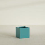 Montroy Cube Planter in Satin Seafoam Green, 24", shown empty