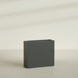 Delray Rectangular Planter in Matte Charcoal, 36"L × 12"D × 32"H, shown empty
