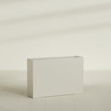 Delray Rectangular Planter in Satin Beige, 48"L × 12"D × 32"H, shown empty