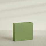 Amesbury Narrow Rectangular Planter in Satin Green, 36"L × 10"D × 32"H, shown empty