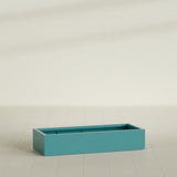 Antwerp Rectangular Planter in Satin Seafoam Green, 60"L × 24"D × 12"H, shown empty