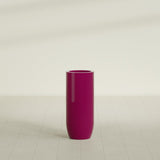 Saint Tropez Bullet Round Planter in Gloss Eggplant, 16"D × 38"H, shown empty