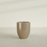 Valencia Tapered Round Planter in Gloss Metallic Gold, 20"D × 23"H, shown empty