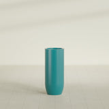 Saint Tropez Bullet Round Planter in Satin Seafoam Green, 16"D × 38"H, shown empty