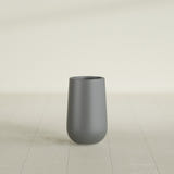 Hayden Urn Planter in Matte Gunmetal, 18"D × 29"H, shown empty