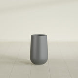 Hayden Urn Planter in Matte Gunmetal, 18"Diam × 29"H, shown empty