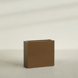 Delray Rectangular Planter in Metallic Bronze, 36"L × 12"D × 32"H, shown empty