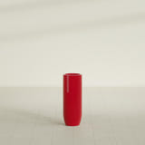 Saint Tropez Bullet Round Planter in Gloss Red, 12"D × 32"H, shown empty