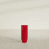 Saint Tropez Bullet Round Planter in Gloss Red, 12"D × 32"H, shown empty
