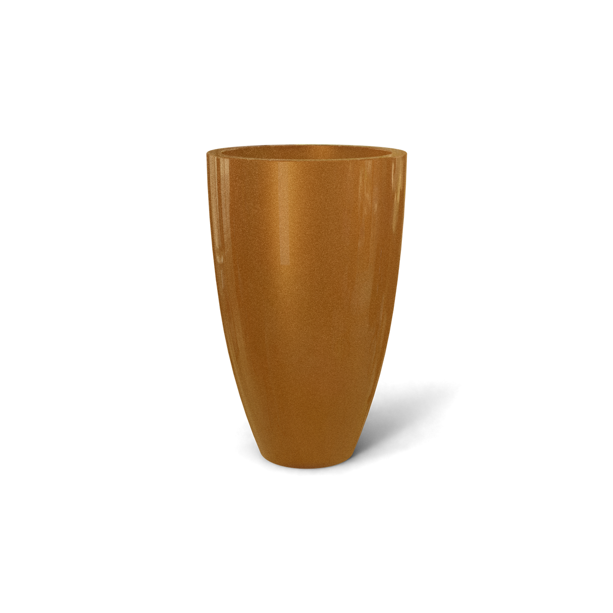 brannan fiberglass planter, Metallic Bronze finish