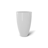 brannan fiberglass planter, Gloss Bright White finish
