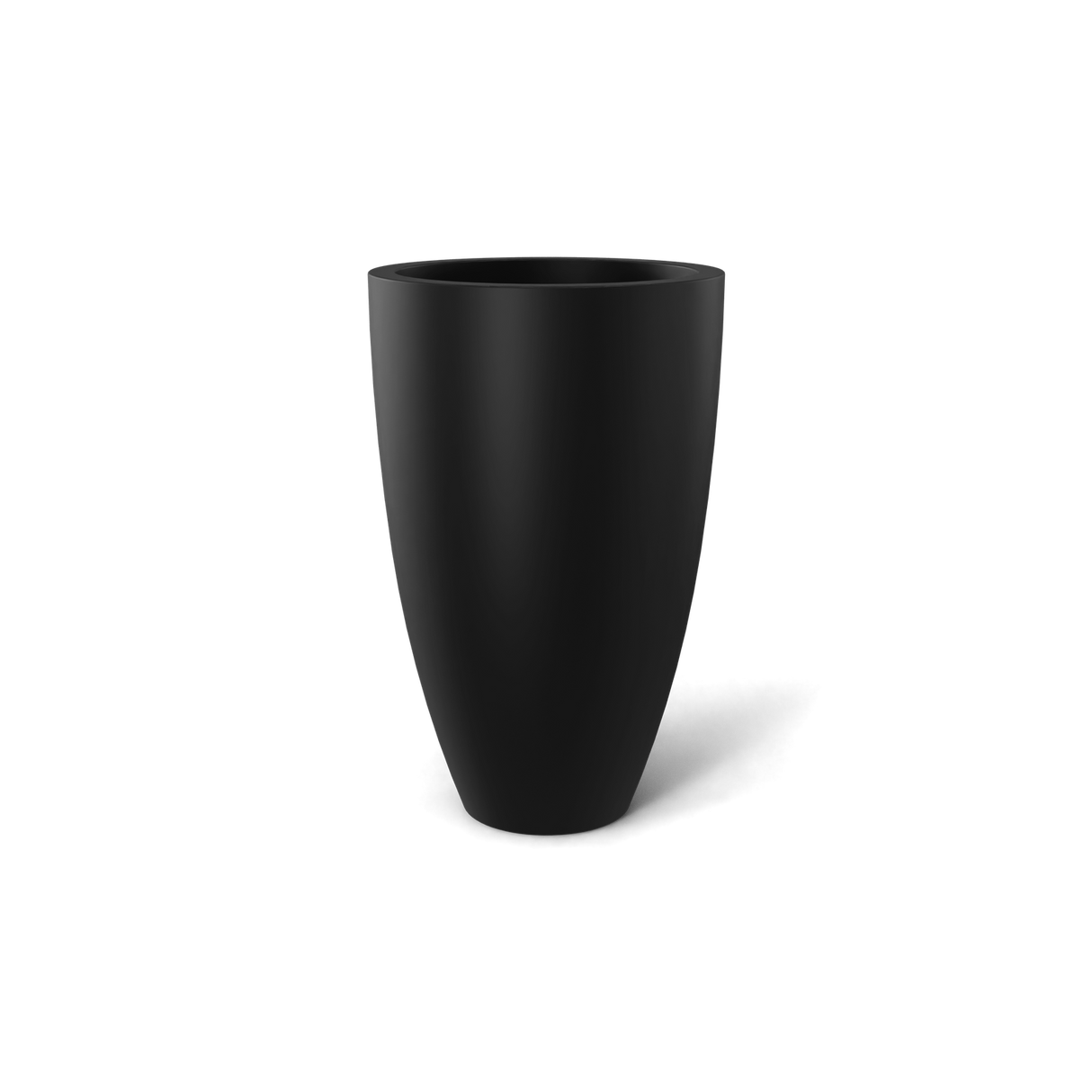 brannan fiberglass planter, Matte Black finish