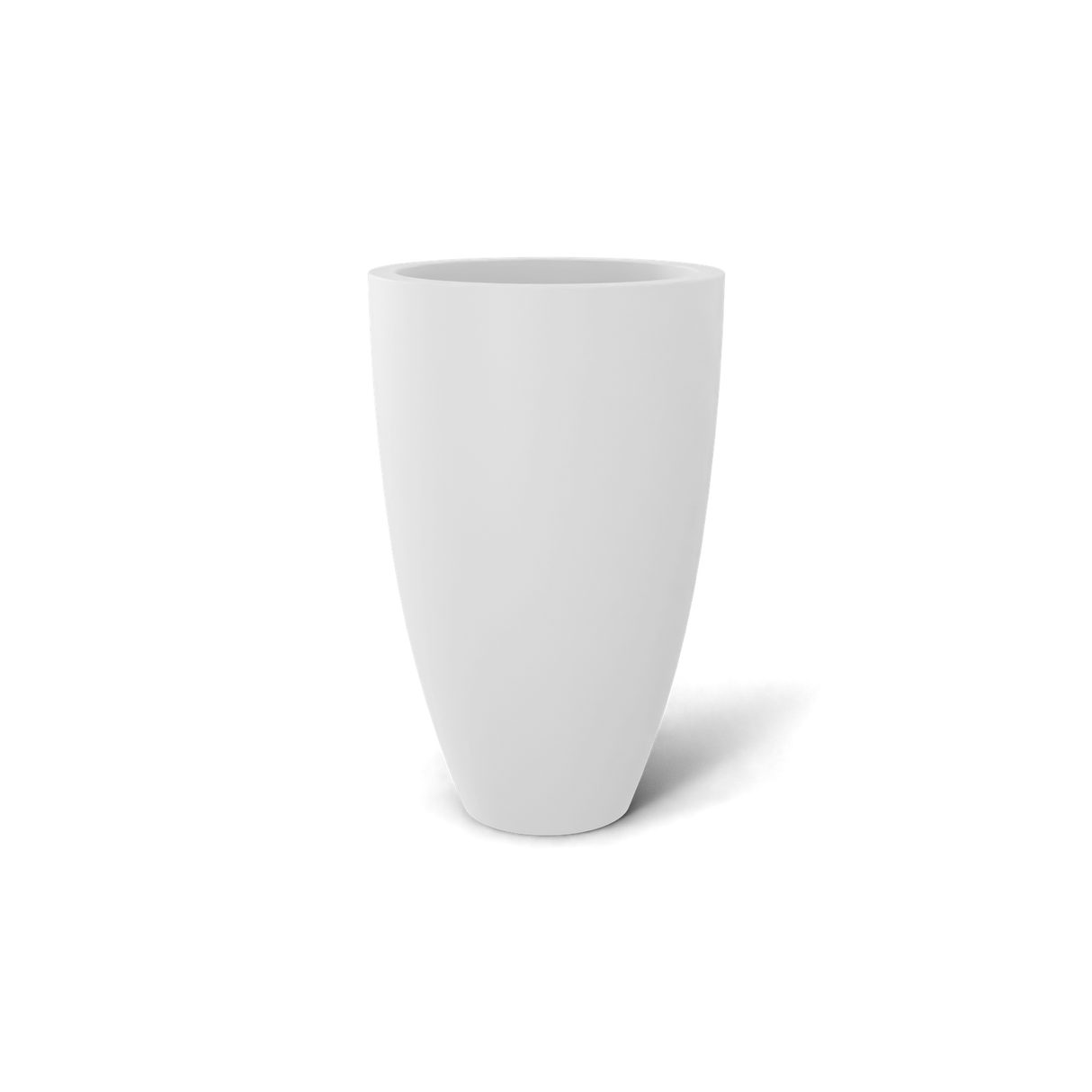 brannan fiberglass planter, Matte Bright White finish