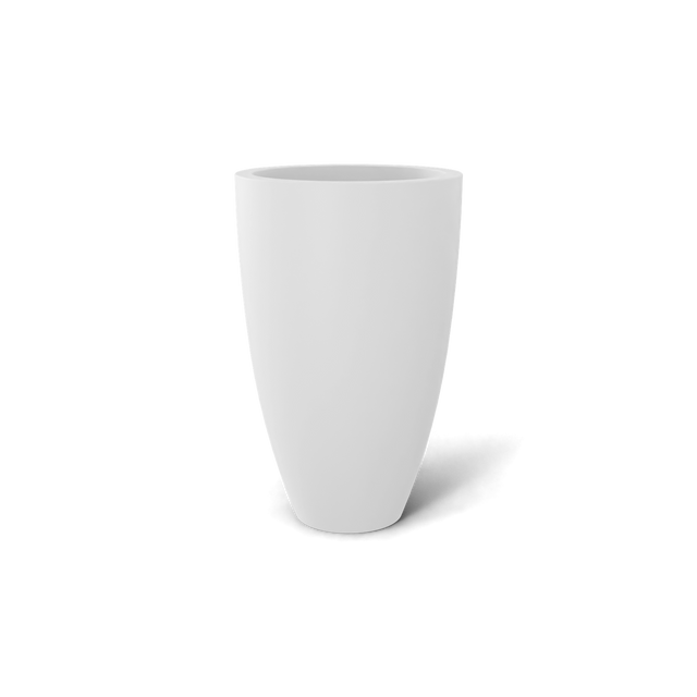 Brannan Tapered Round Planter in Matte Bright White